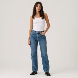 Vintage Levi's 501XX 90s Women Straight Leg High Rise Button Fly Jeans W31 L36
